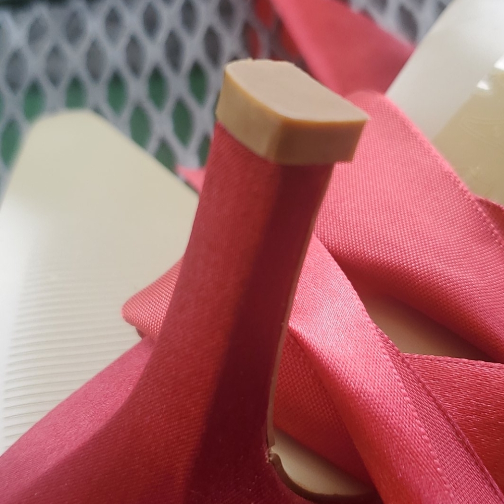 SHASHU Red Satin Ribbon Shoes - Picture 10 of 11